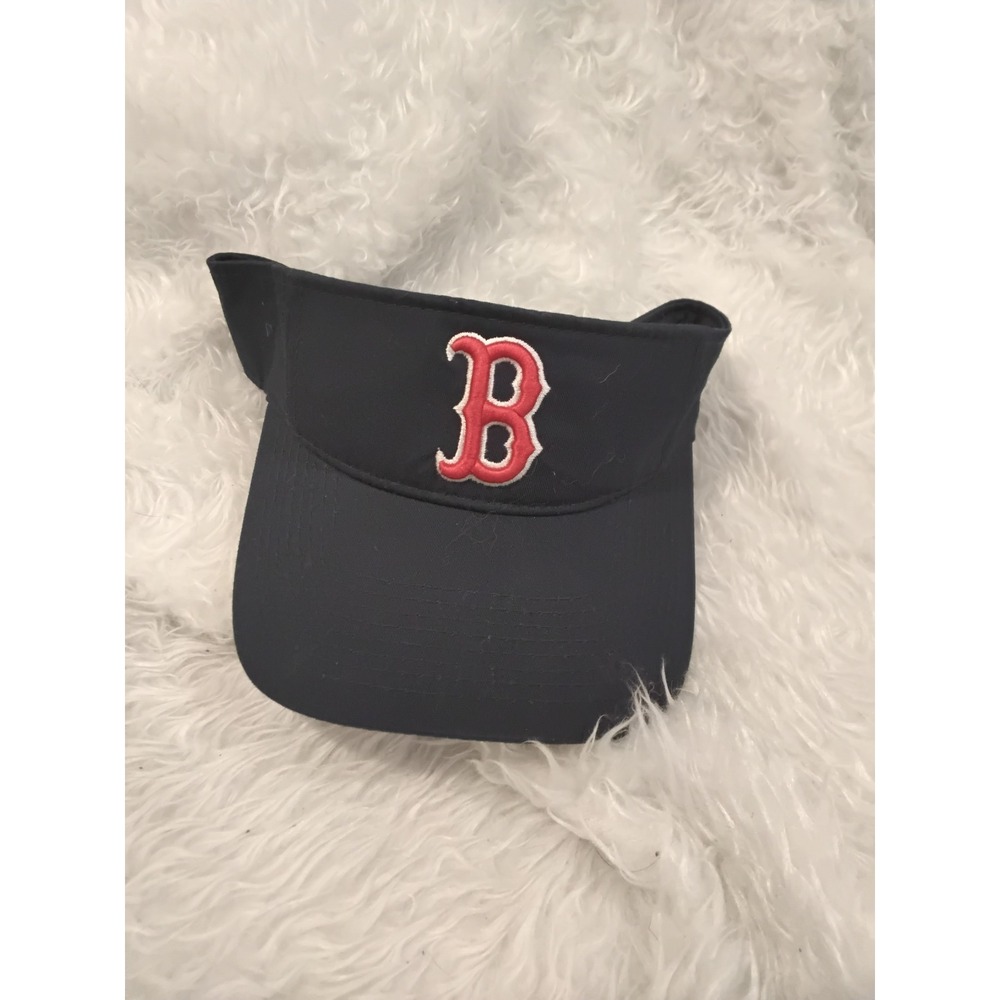 Boston Red Sox MLB Visor Navy Blue OC Sports Adjustable Hat OSFM Embroidered B